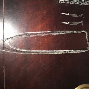 double stranded necklace with matching earrings!